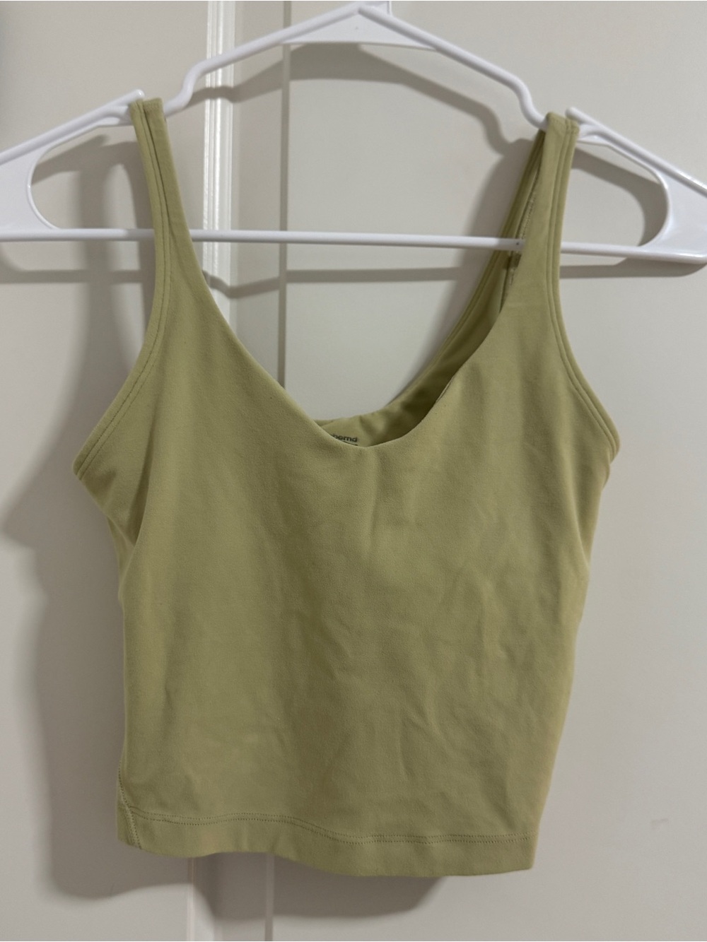 lululemon athletica Light Olive Scoop Tank Top